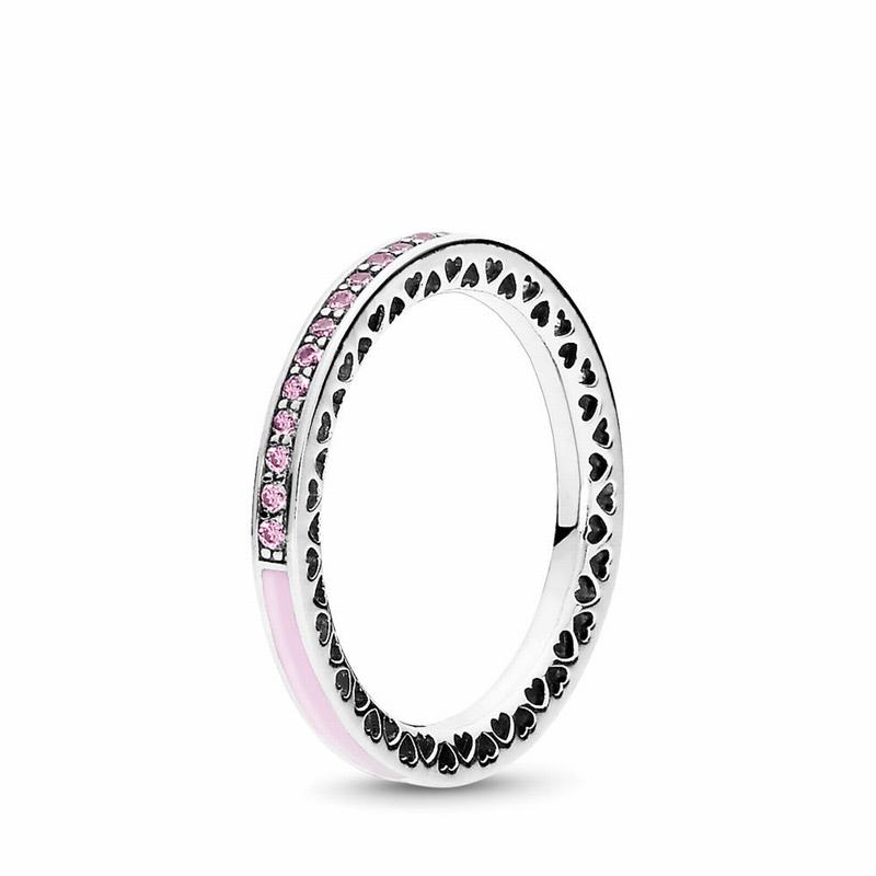 Pandora Australia Radiant Hearts Stackable Ring - Sterling Silver | LNQJPT098